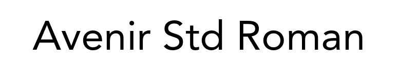 Avenir Std Roman font preview