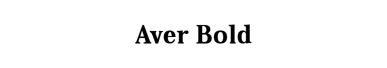 Aver Bold font preview