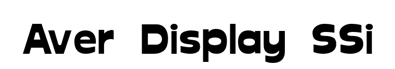 Aver Display SSi font preview
