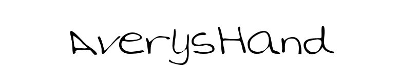AverysHand font preview