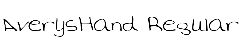 AverysHand Regular font preview