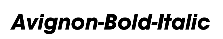 Avignon-Bold-Italic font preview