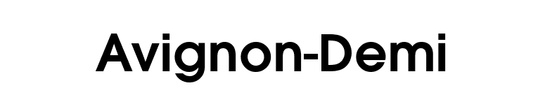 Avignon-Demi font preview