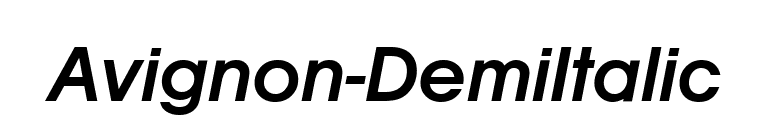Avignon-DemiItalic font preview