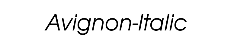 Avignon-Italic font preview