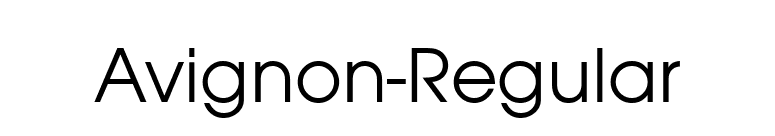 Avignon-Regular font preview