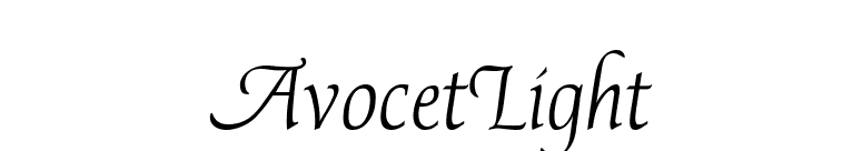 AvocetLight font preview