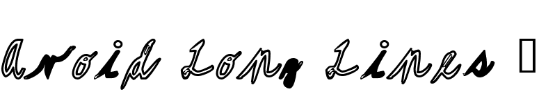 Avoid Long Lines 1 font preview
