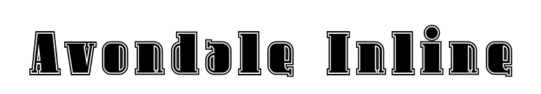Avondale Inline font preview