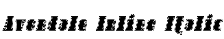Avondale Inline Italic font preview