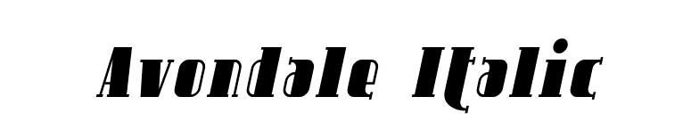 Avondale Italic font preview