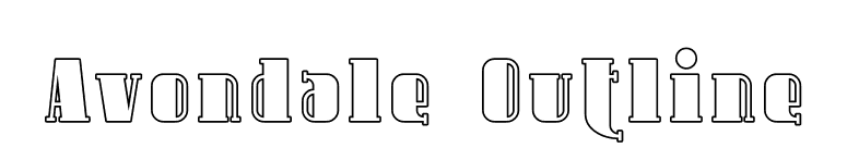 Avondale Outline font preview