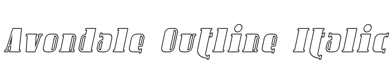 Avondale Outline Italic font preview