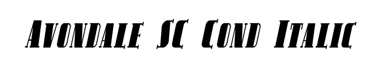 Avondale SC Cond Italic font preview