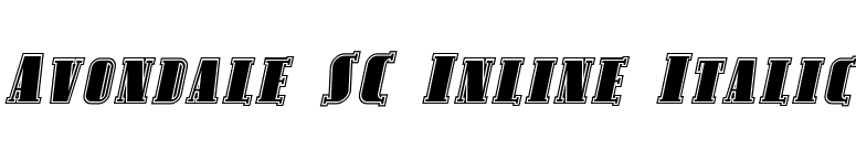 Avondale SC Inline Italic font preview