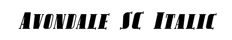 Avondale SC Italic font preview