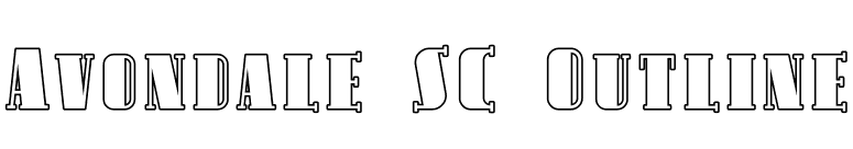 Avondale SC Outline font preview