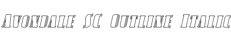 Avondale SC Outline Italic font preview