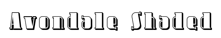 Avondale Shaded font preview
