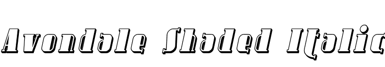 Avondale Shaded Italic font preview