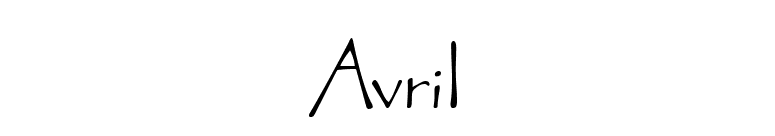 Avril font preview