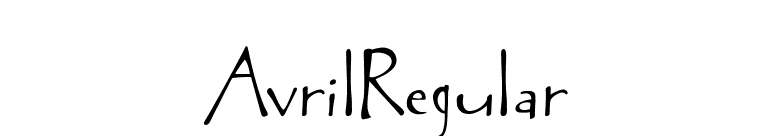 AvrilRegular font preview
