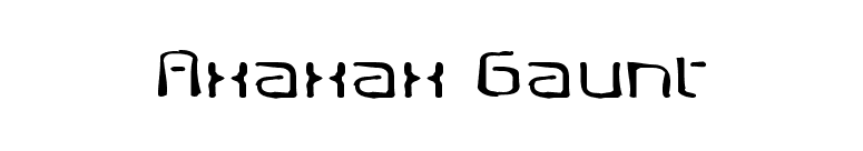 Axaxax Gaunt font preview