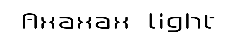 Axaxax light font preview