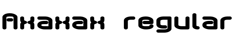 Axaxax regular font preview