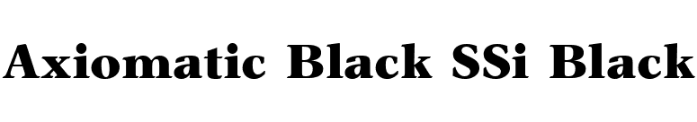 Axiomatic Black SSi Black font preview