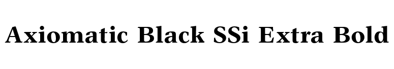 Axiomatic Black SSi Extra Bold font preview