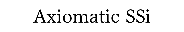 Axiomatic SSi font preview
