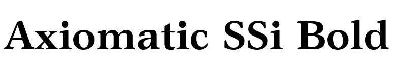 Axiomatic SSi Bold font preview