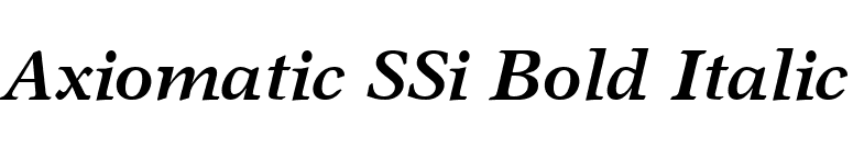 Axiomatic SSi Bold Italic font preview