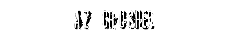 AZ crushed font preview