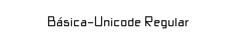 Básica-Unicode Regular font preview