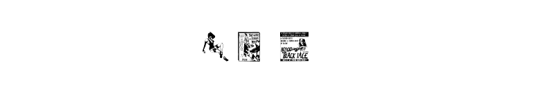 B Movie Dings font preview