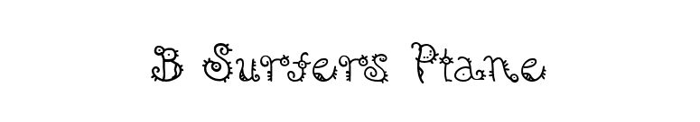 B Surfers Plane font preview