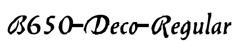 B650-Deco-Regular font preview