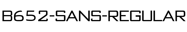 B652-Sans-Regular font preview