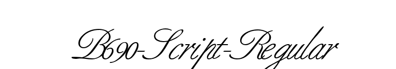 B690-Script-Regular font preview