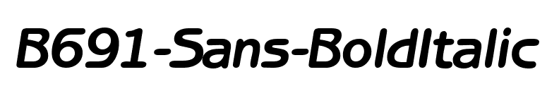 B691-Sans-BoldItalic font preview