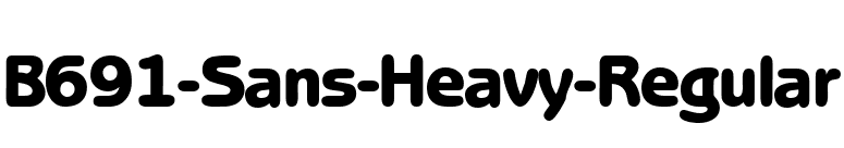 B691-Sans-Heavy-Regular font preview
