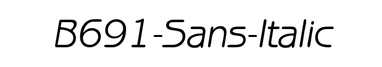 B691-Sans-Italic font preview