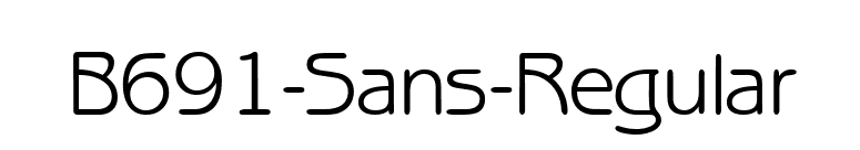 B691-Sans-Regular font preview