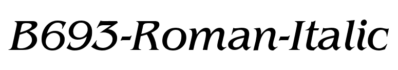 B693-Roman-Italic font preview