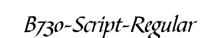 B730-Script-Regular font preview