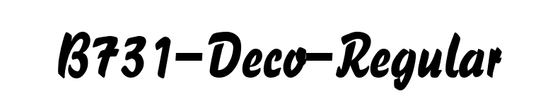 B731-Deco-Regular font preview