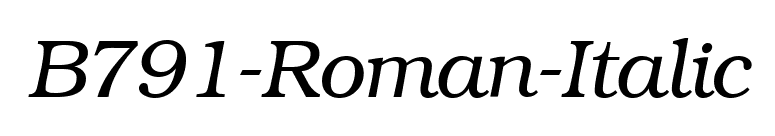 B791-Roman-Italic font preview