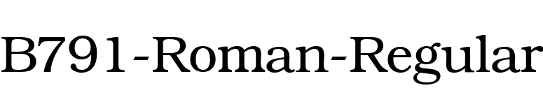 B791-Roman-Regular font preview
